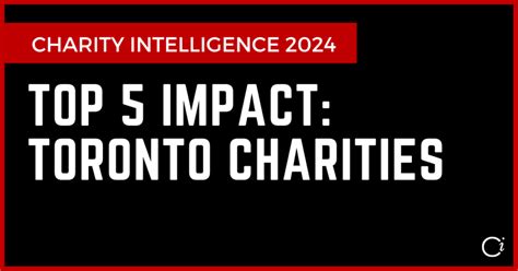 Top 5 Impact: Toronto Charities 2021 .